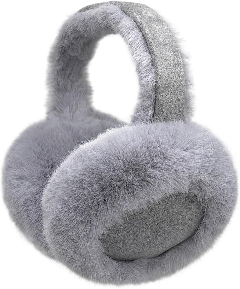 Kedofe Ear Muffs for Winter Women Foldable Fuzzy Cold Outdoor Earmuffs Soft Faux Furry Ear Warmers Covers - Image 1